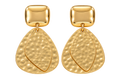 Forma Statement Drops geometric layered gold-tone brass drop earrings