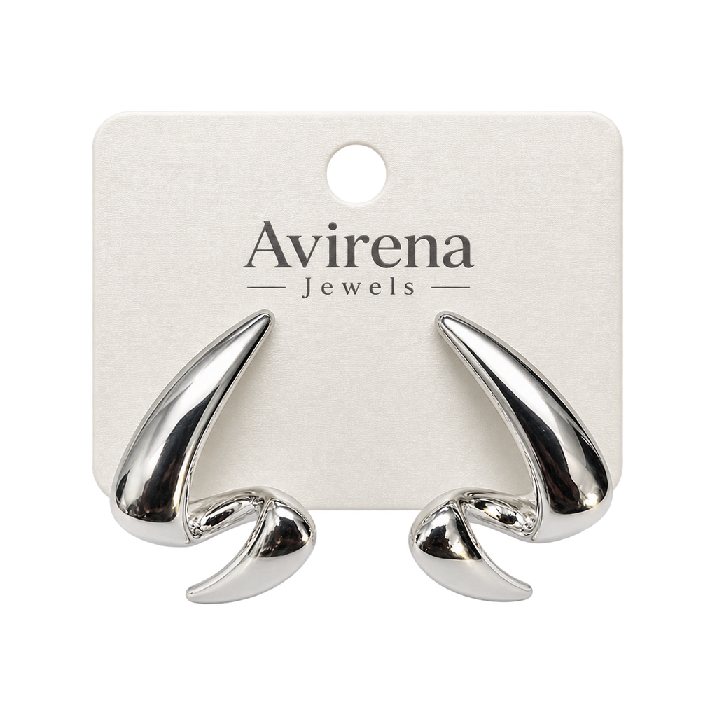 Volute Spiral Earrings sculptural earring side profile