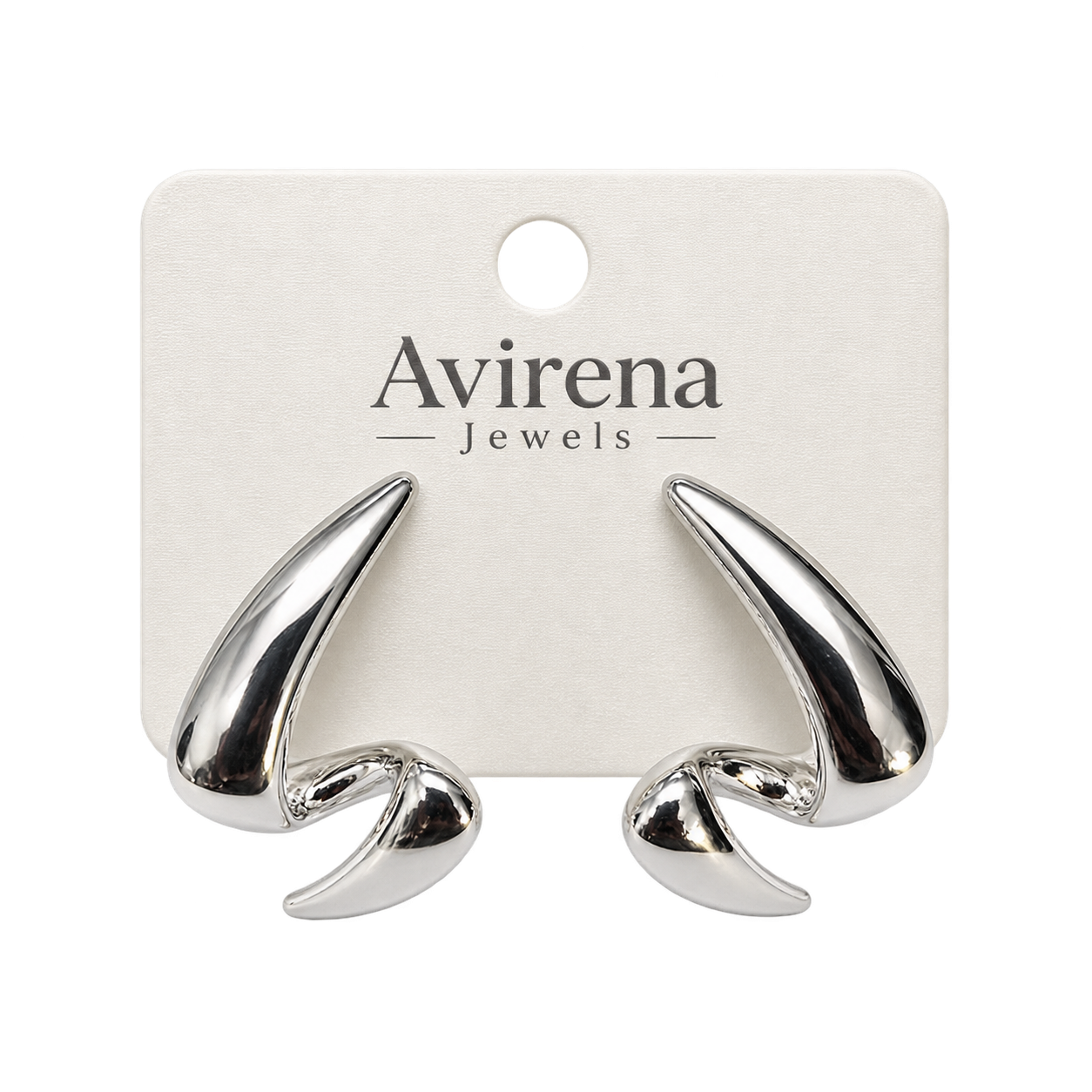 Volute Spiral Earrings sculptural earring side profile