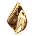 Foglia Leaf Studs gold-tone sculptural folded leaf stud earrings