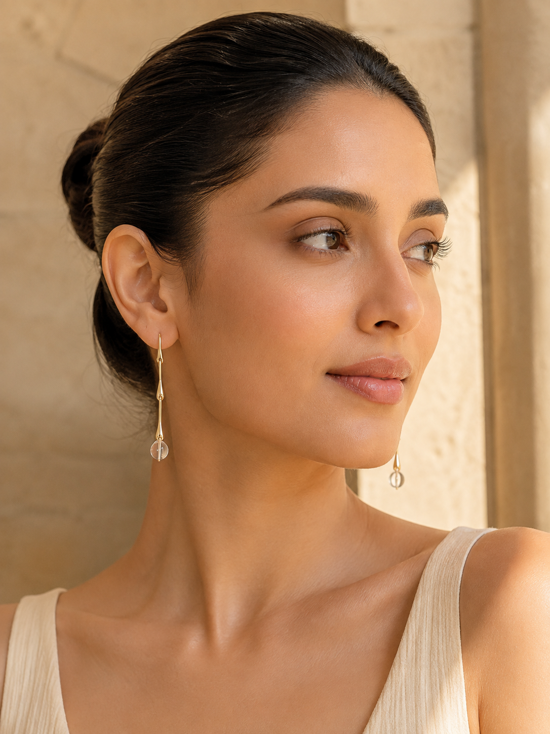 Lume Drop Earrings long dangle earrings styled look
