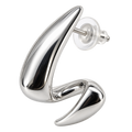 Volute Spiral Earrings silver-tone sculptural spiral stud earrings